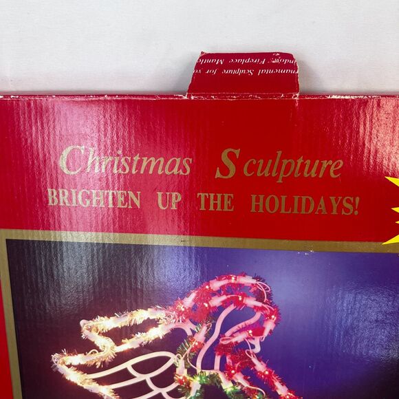 Ornamental Christmas Light Up Silhouette Trumpet Angel Holiday Plug-In Window - Picture 7 of 12